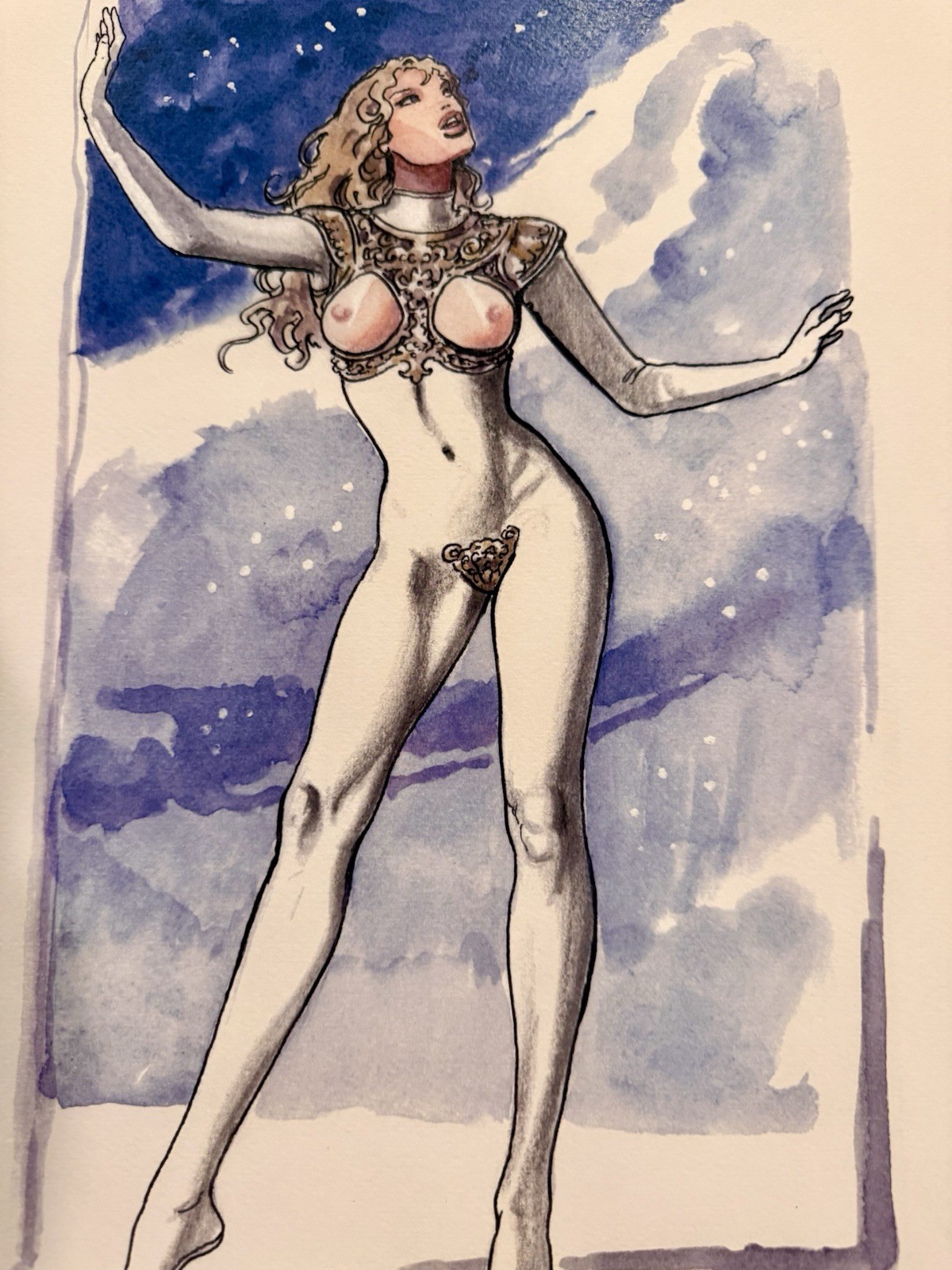 — BARBARELLA (1) by Milo MANARA —  Signed Print (Concept Art) • ITALIAN IMPORT •