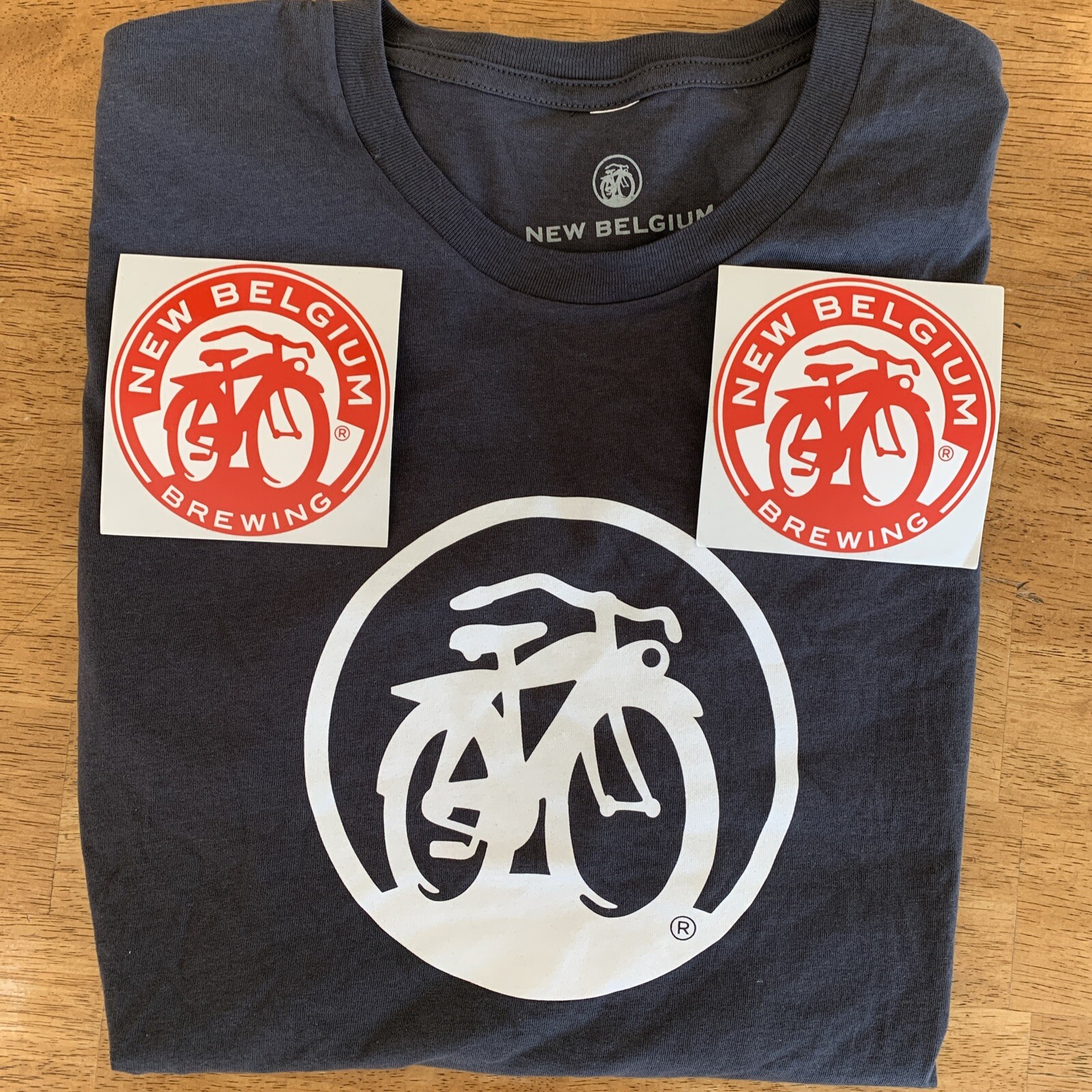 New Belgium Brewing T- Shirt Stickers Medium Brand New Beer Lager Bike