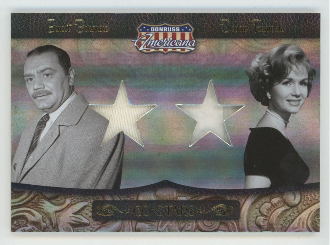Debbie Reynolds Ernest Borgnine 2007 Panini Americana Co-Stars /50 Relic #CSM-10 Debbie Reynolds Ernest Borgnine 2007 Panini Americana Co-Stars /50 Relic #CSM-10