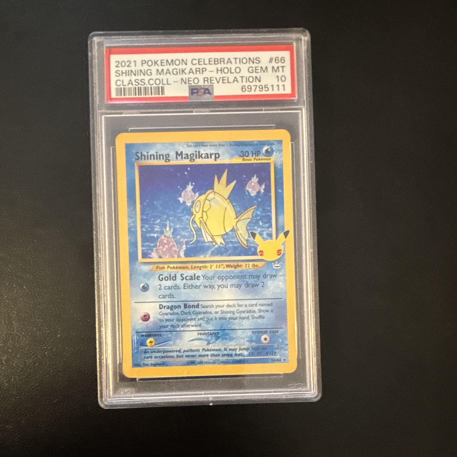 Pokémon 2021 Celebrations #66 Shining Magikarp Holo PSA 10 69795111