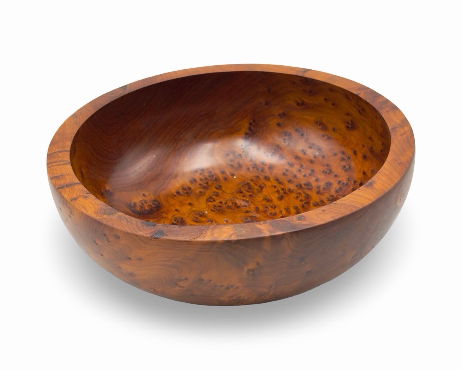 VTG Burl Wood Bowl Hand Carved Wood Bowl Decorative Bowl Wood Bowl
