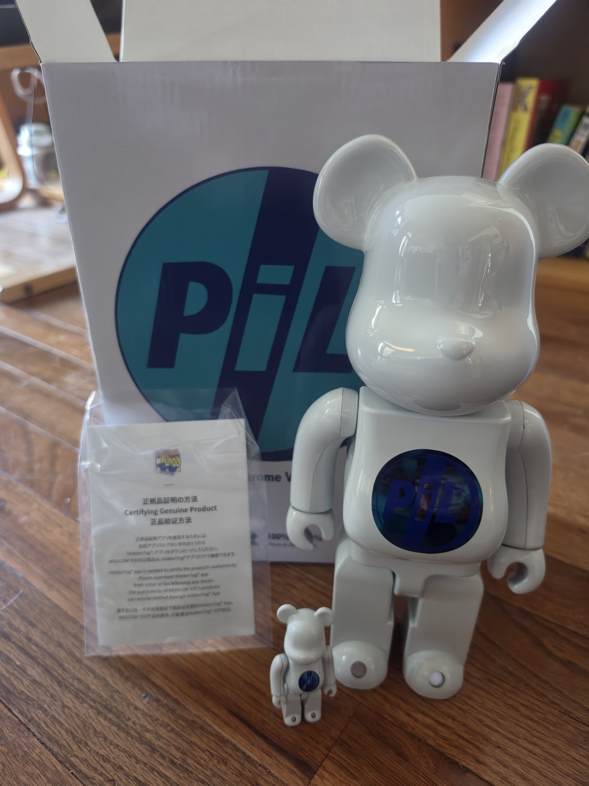 Medicom Toy BE@RBRICK Bearbrick 400%+100% Pil CHROME Ver. Authentic Goods