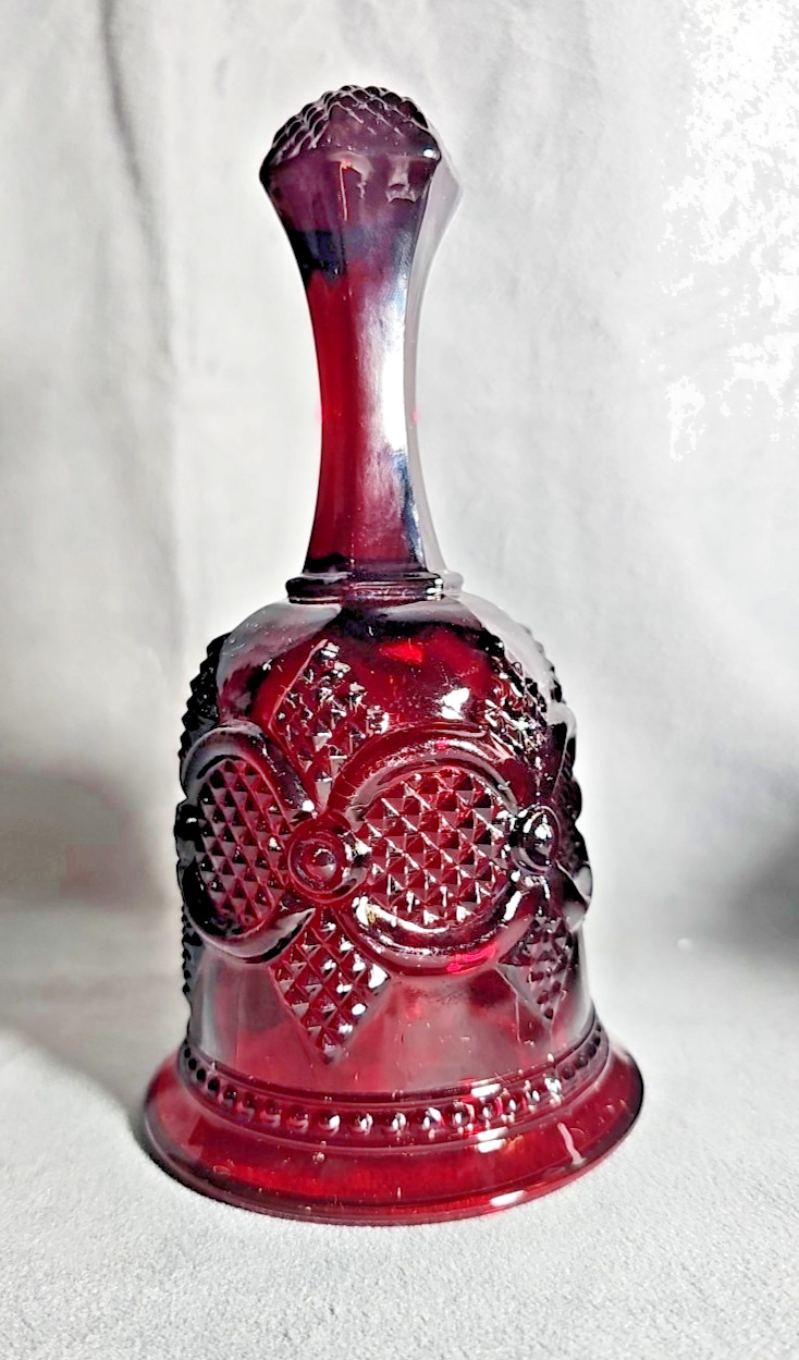 Avon Cape Code Ruby Red Bell Thick Glass Home Decor Collectible Vintage