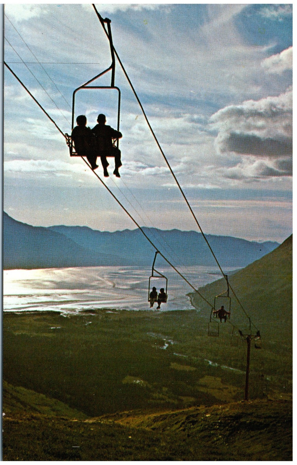 Vintage Postcard Mt. Alyeska Alaska Double Chair Lift Turnagain Arm View Vintage Postcard Mt. Alyeska Alaska Double Chair Lift Turnagain Arm View