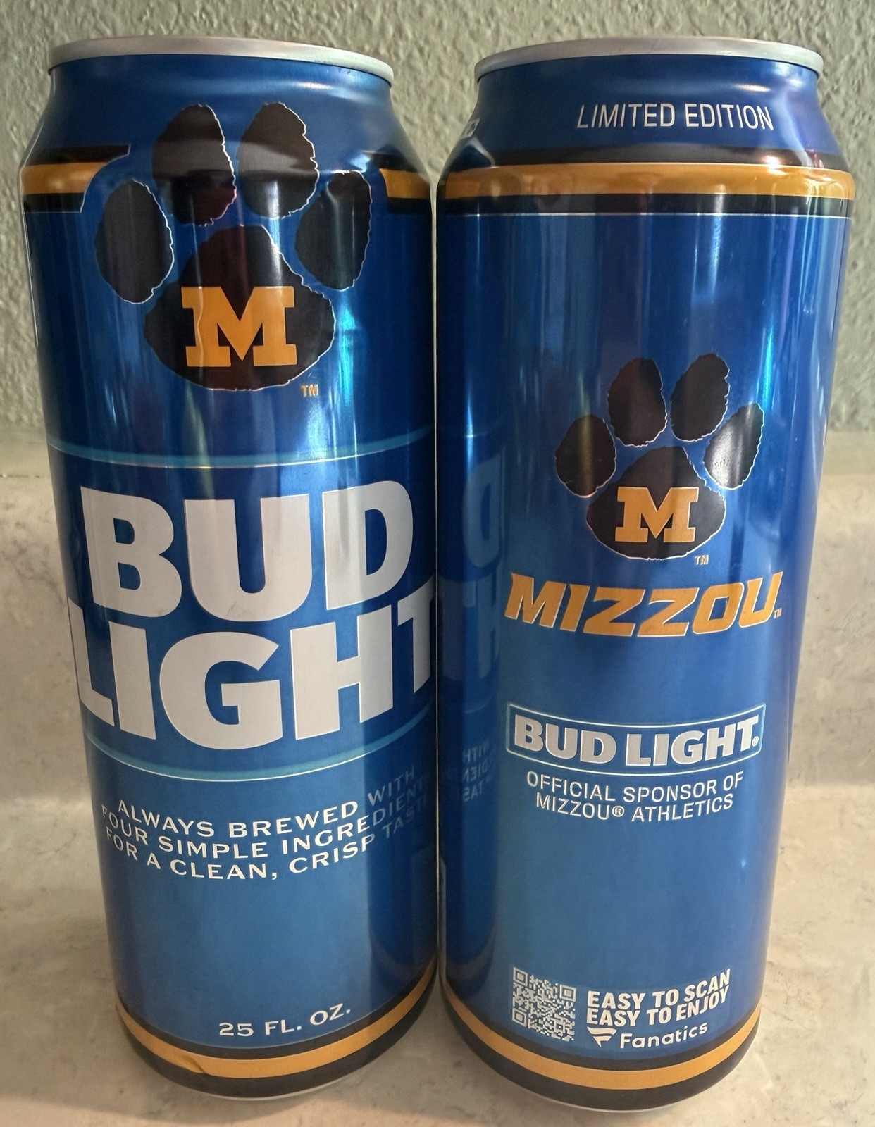 2026 Bud Light Limited Edition MIZZOU 25 Oz Aluminum Can Empty U Of Missouri