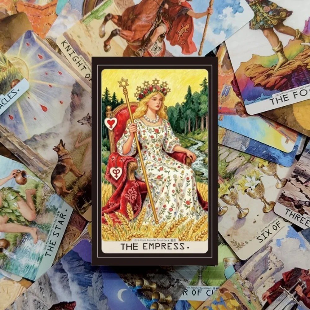 Exquisite Painterly Tarot Deck 10.3×6cm (4.1×2.4in) 78pcs Witch Gift Set Art