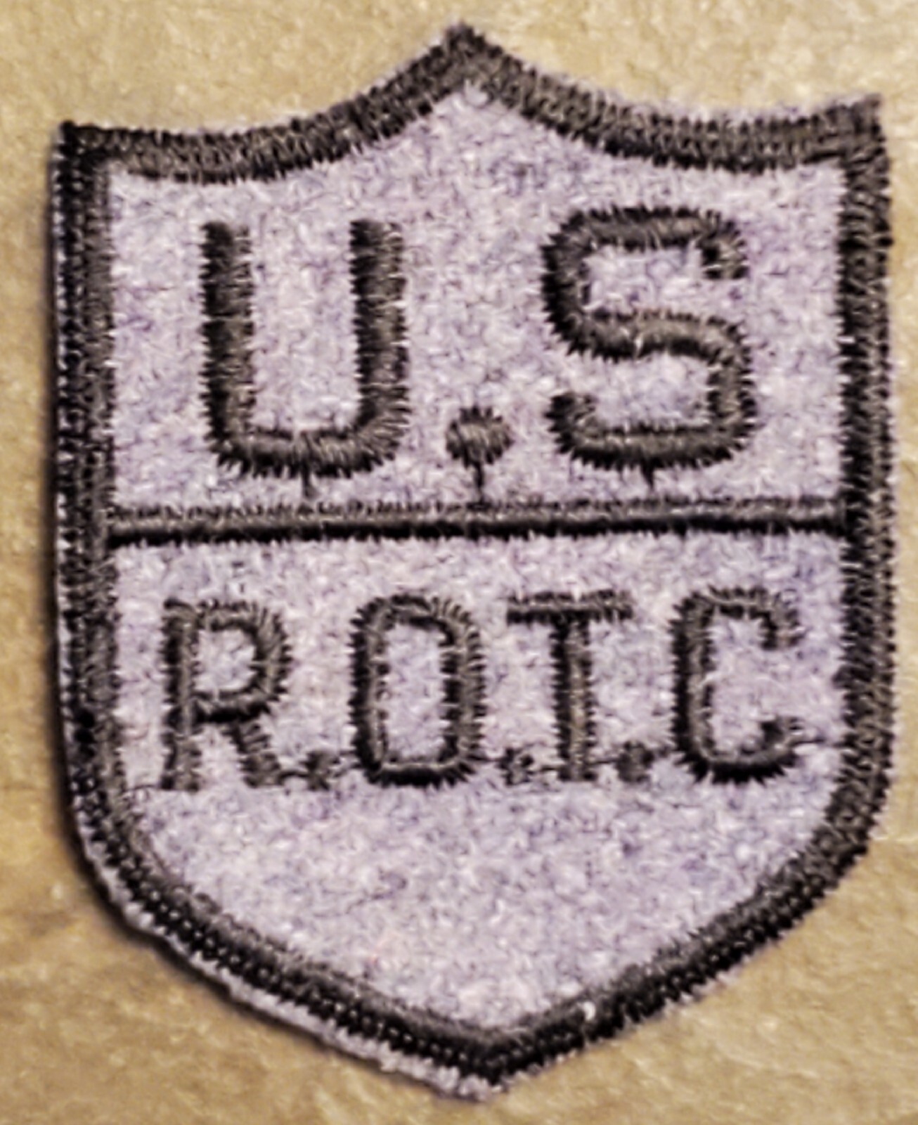 Vintage College University U.S. ARMY AIR FORCE ROTC Patch GRAY & BLACK Felt Orig