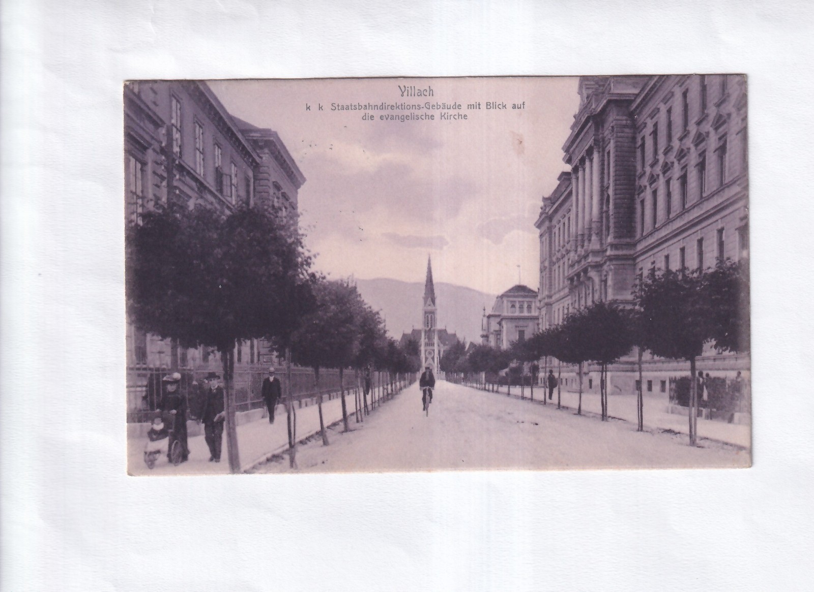 G4223 Postcard Villach State Railway Directorate Cyclists Carinthia Church Po... G4223 Postcard Villach State Railway Directorate Cyclists Carinthia Church Po...