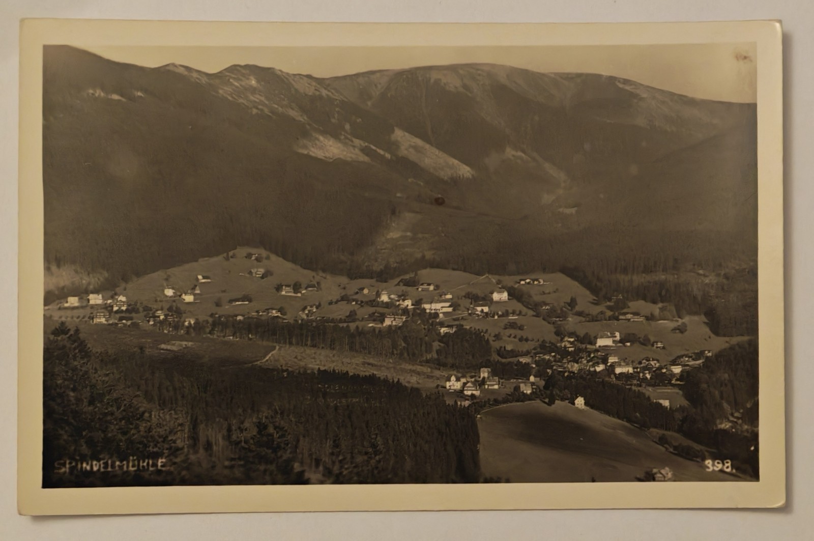 Postcard Špindlerův Mlýn Giant Mountains c1930 panorama Krkonoše Špindlerův Mlýn Fröh ung.