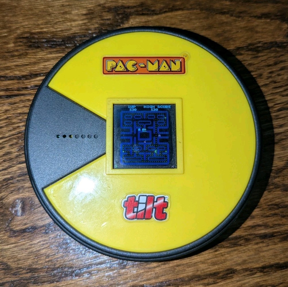 Super Impulse Pac-Man Tilt Hand Held Video Arcade Game Controlled Motion Ages 8+