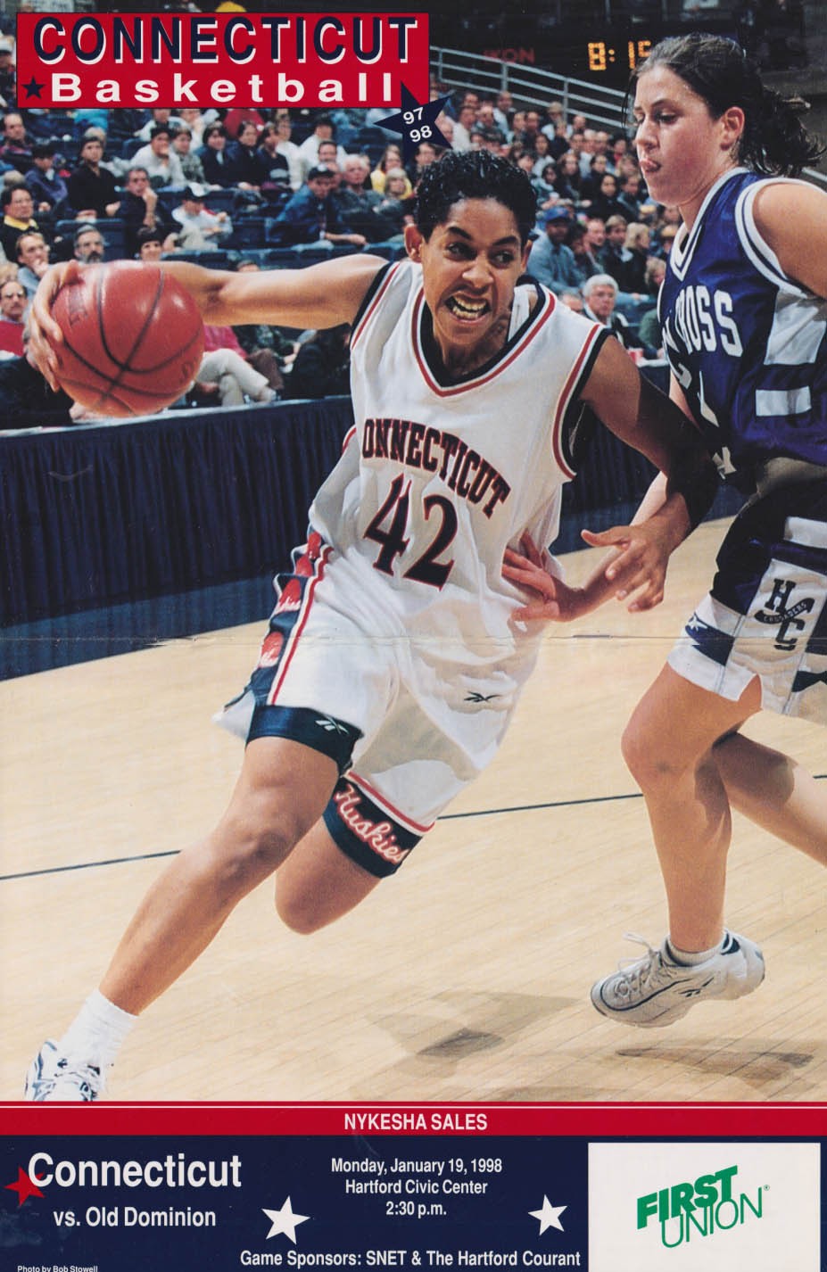 UCONN Women\'s Basketball program vs Old Dominion 1/19 1998 Nykesha Sales