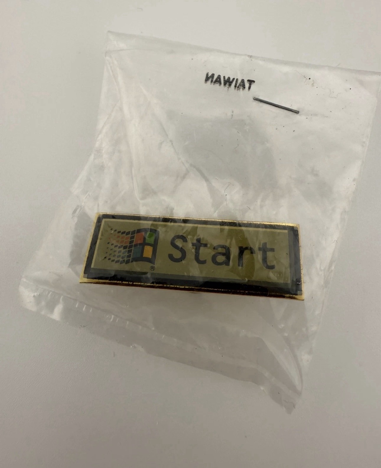 Vintage Microsoft Windows Start Button Pin - Rare Promo Item / SHIPS FREE 