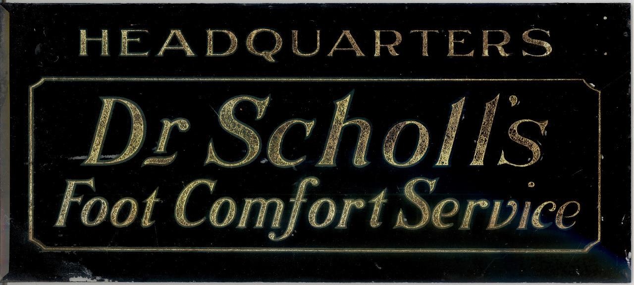 ANTIQUE REV. PAINTED GLASS SIGN 