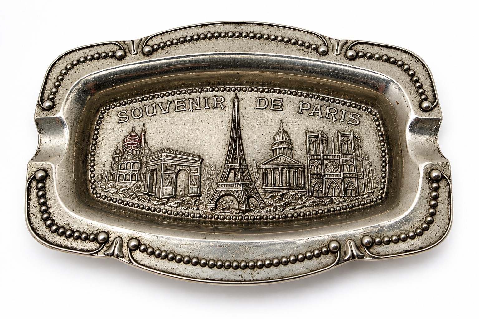 Vintage Souvenir de Paris Ashtray Trinket Dish Eiffel Tower Made in France