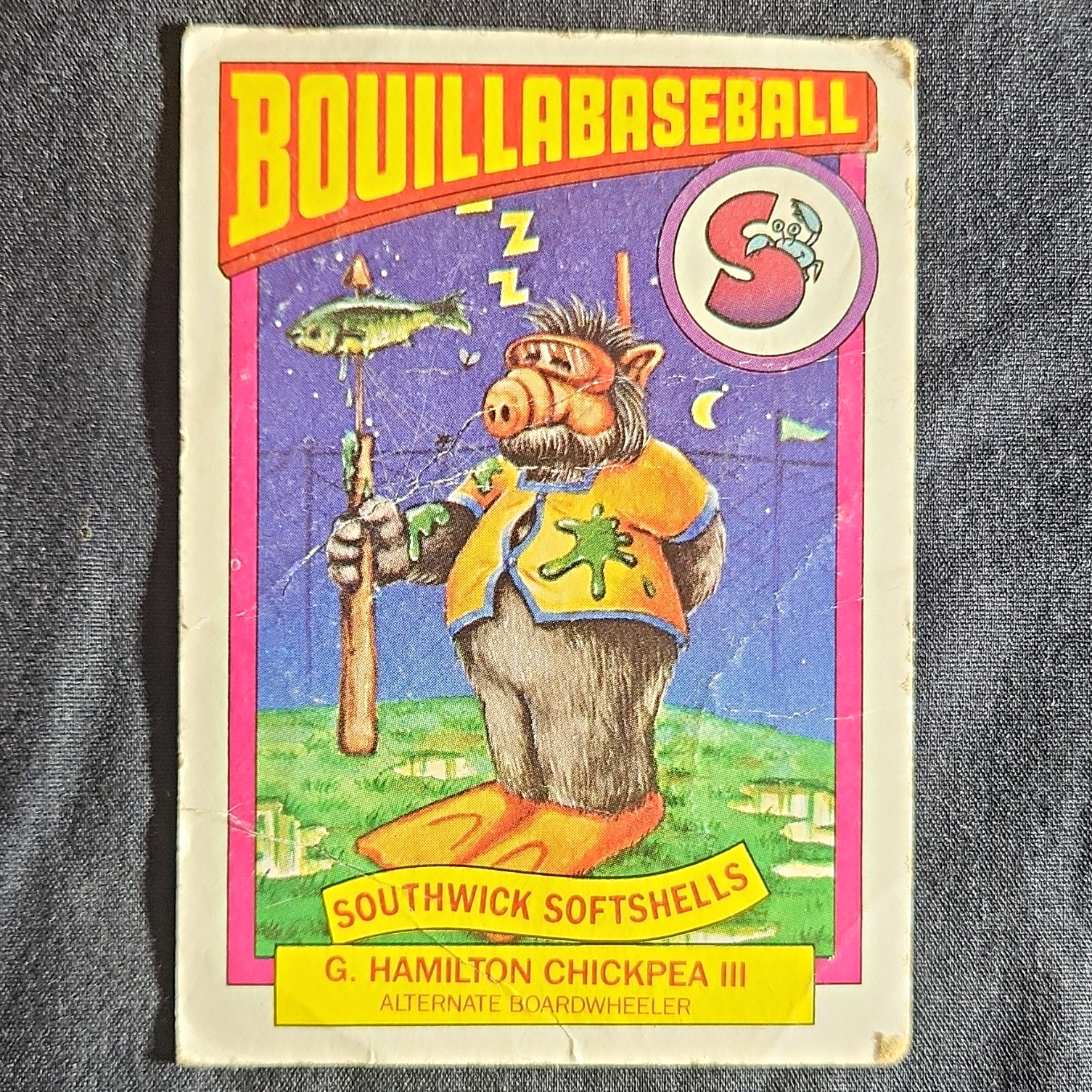 Topps 1987 Bouillabaseball 3-Card Lot 4B 13B 17B Chickpea Tramer Huck