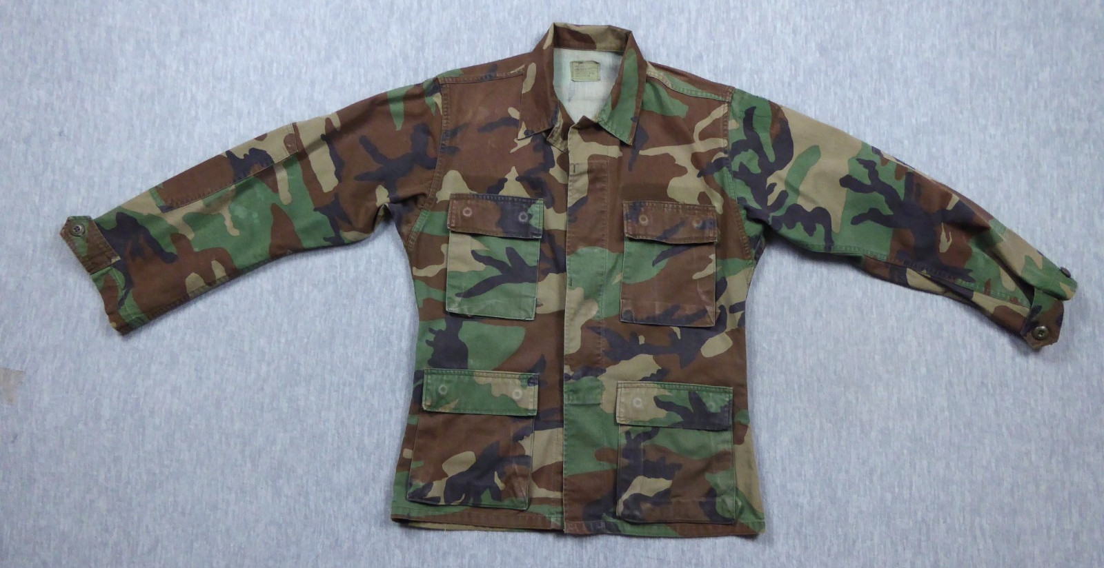 VTG US Military BDU Field Jacket Mens S Brown Camouflage Combat ERDL RDF Vietnam