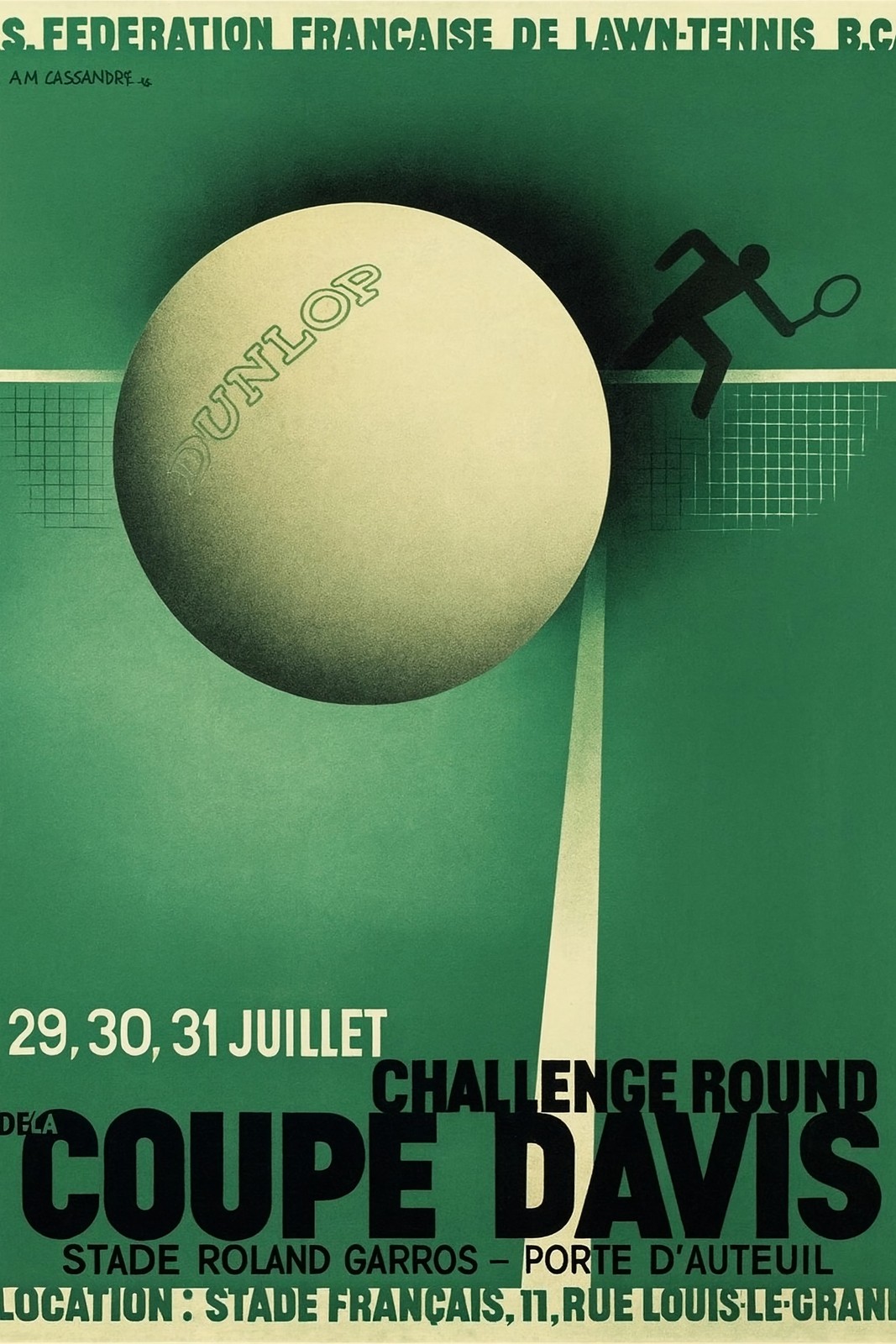 1930s Coupe Davis Tennis Poster🎾 Premium Matte Paper 200gsm 16x24”