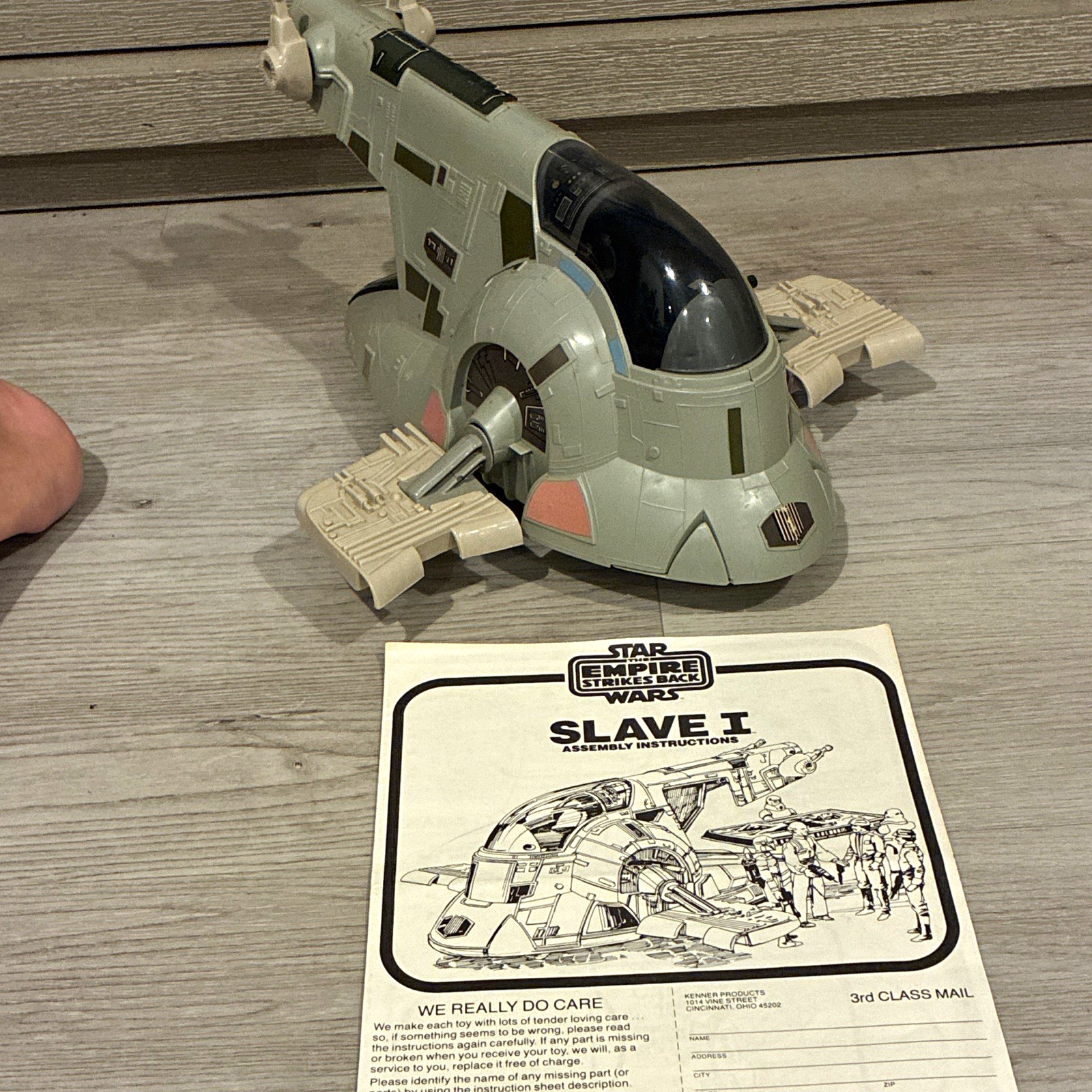 Kenner Star Wars Empire Strikes Back Slave I Space Ship Vehicle w/ Instructions