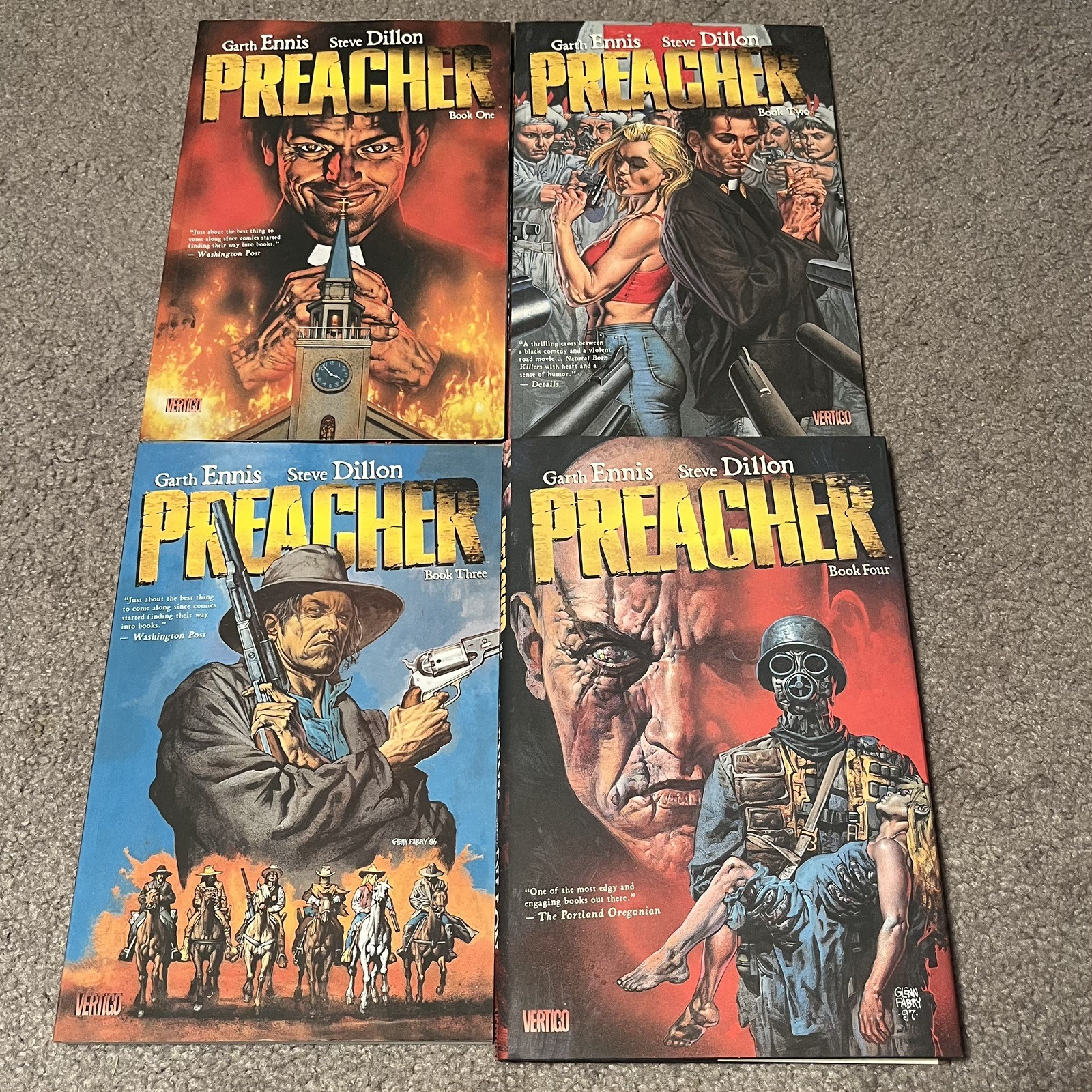 Preacher complete Vol 1-4TPB lot Brand New- 1 Hardcover 