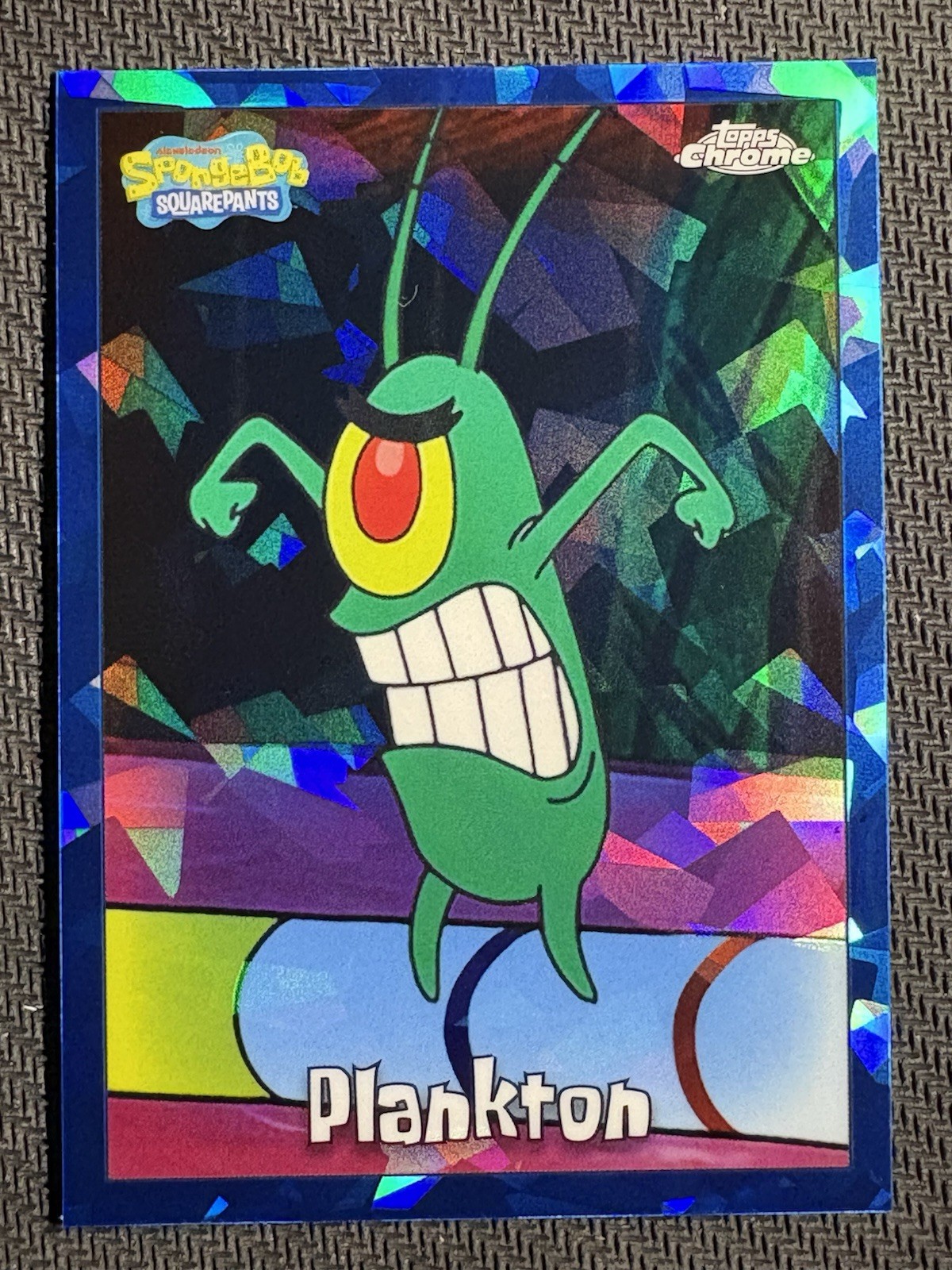 2025 Topps Chrome Sapphire Spongebob #29 Plankton Sapphire Base