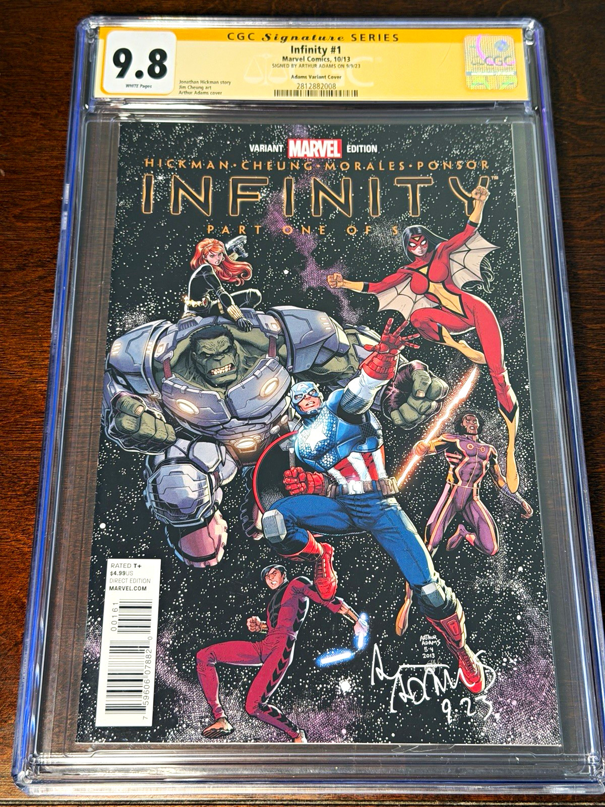 FREE SHIPPING Marvel Infinity #1 (2013) CGC 9.8 SS Adams Variant Signed