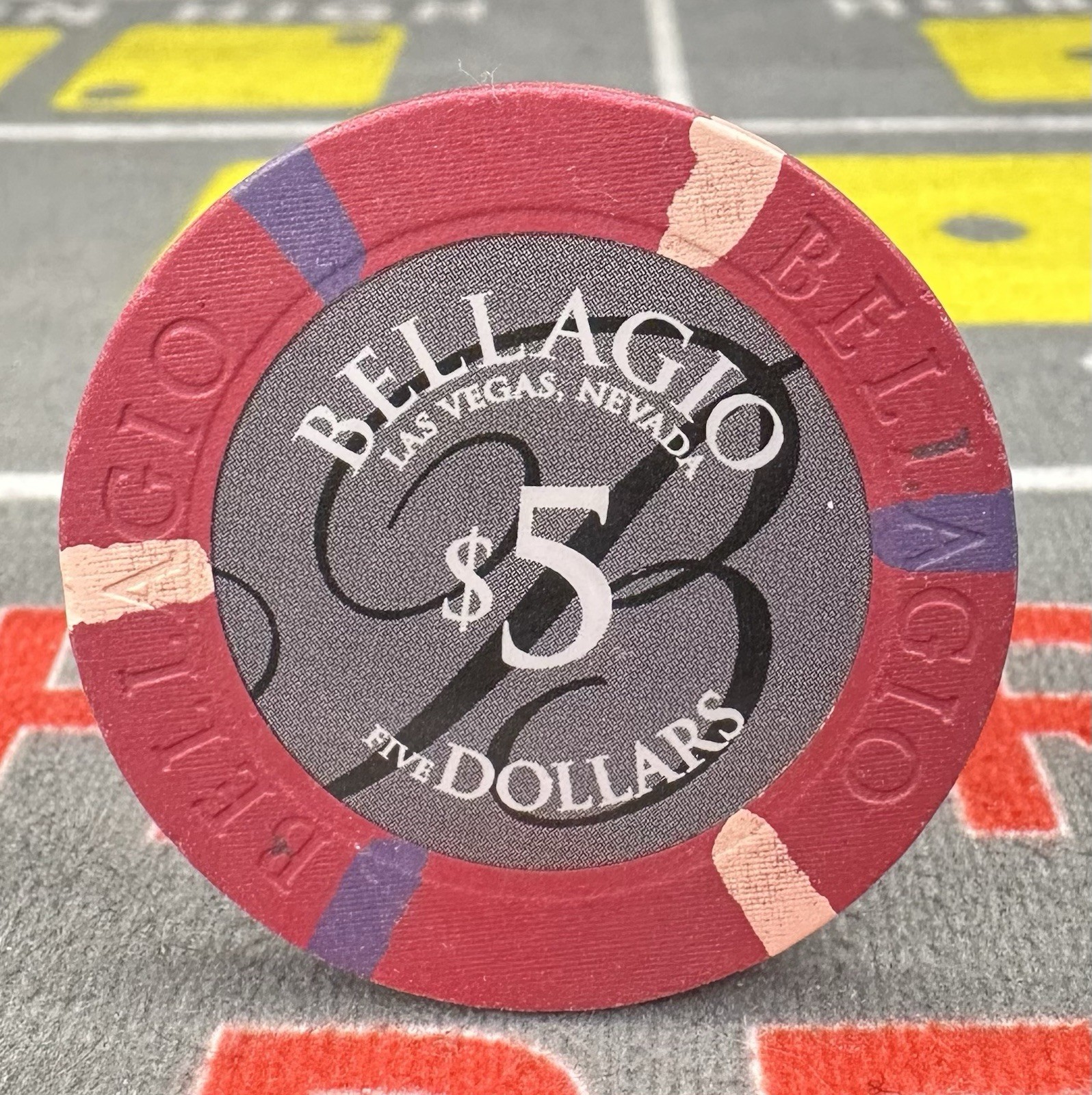 🎰🎲$5 Bellagio Casino Chip Las Vegas NV 1 Of 26 Strip Properties🎲🎰