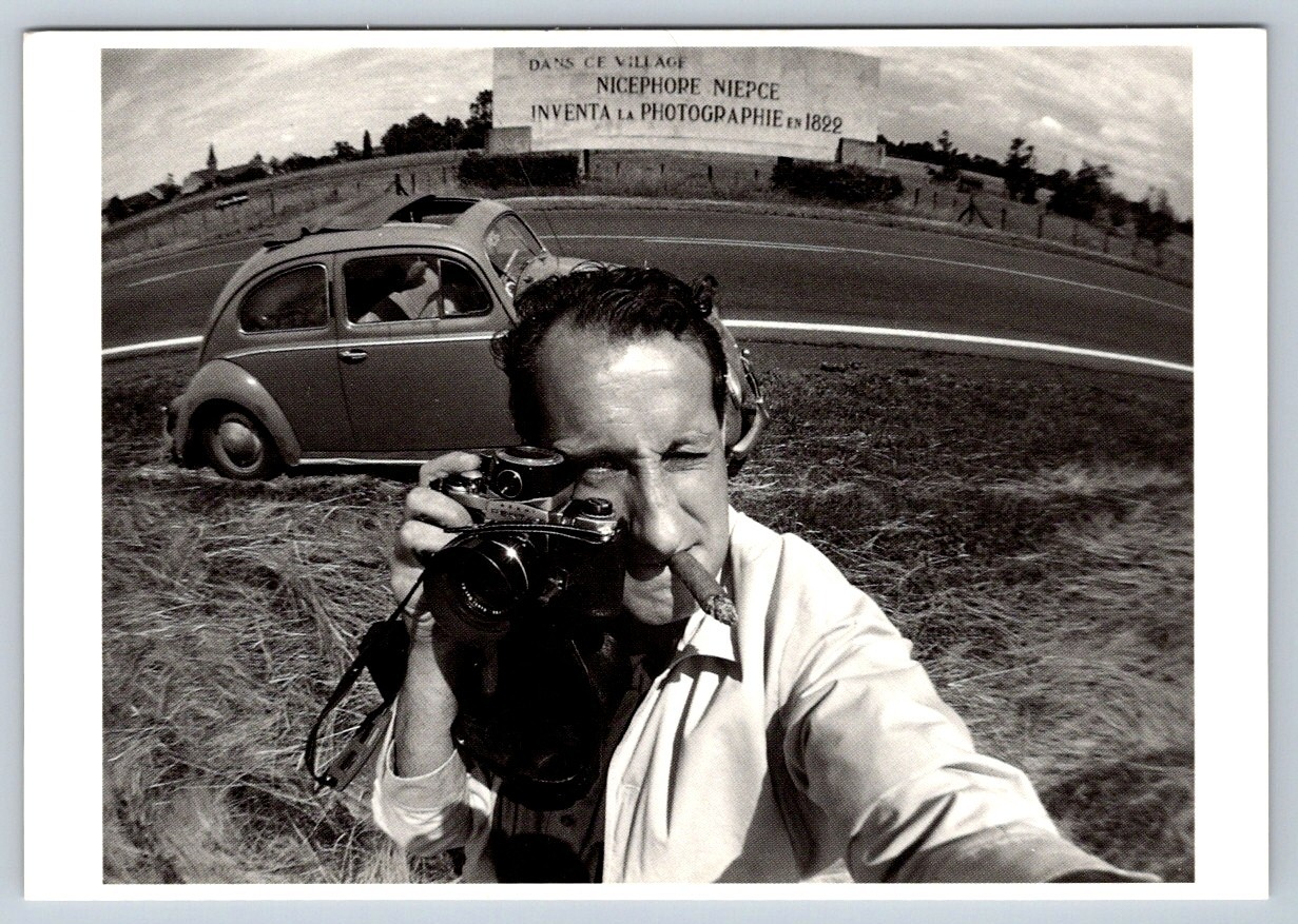 Early Selfie, Self-Portrait Of Sem Presser With Volkswagon, 1989 Art Postcard
