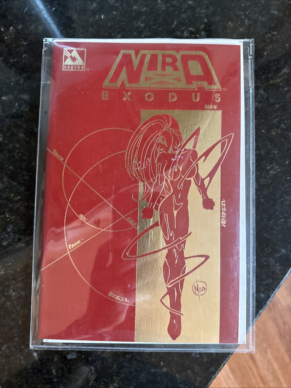 1997 Nira X : Exodus #1  Avatar , 1997 Red Leather Cover Avatar Press