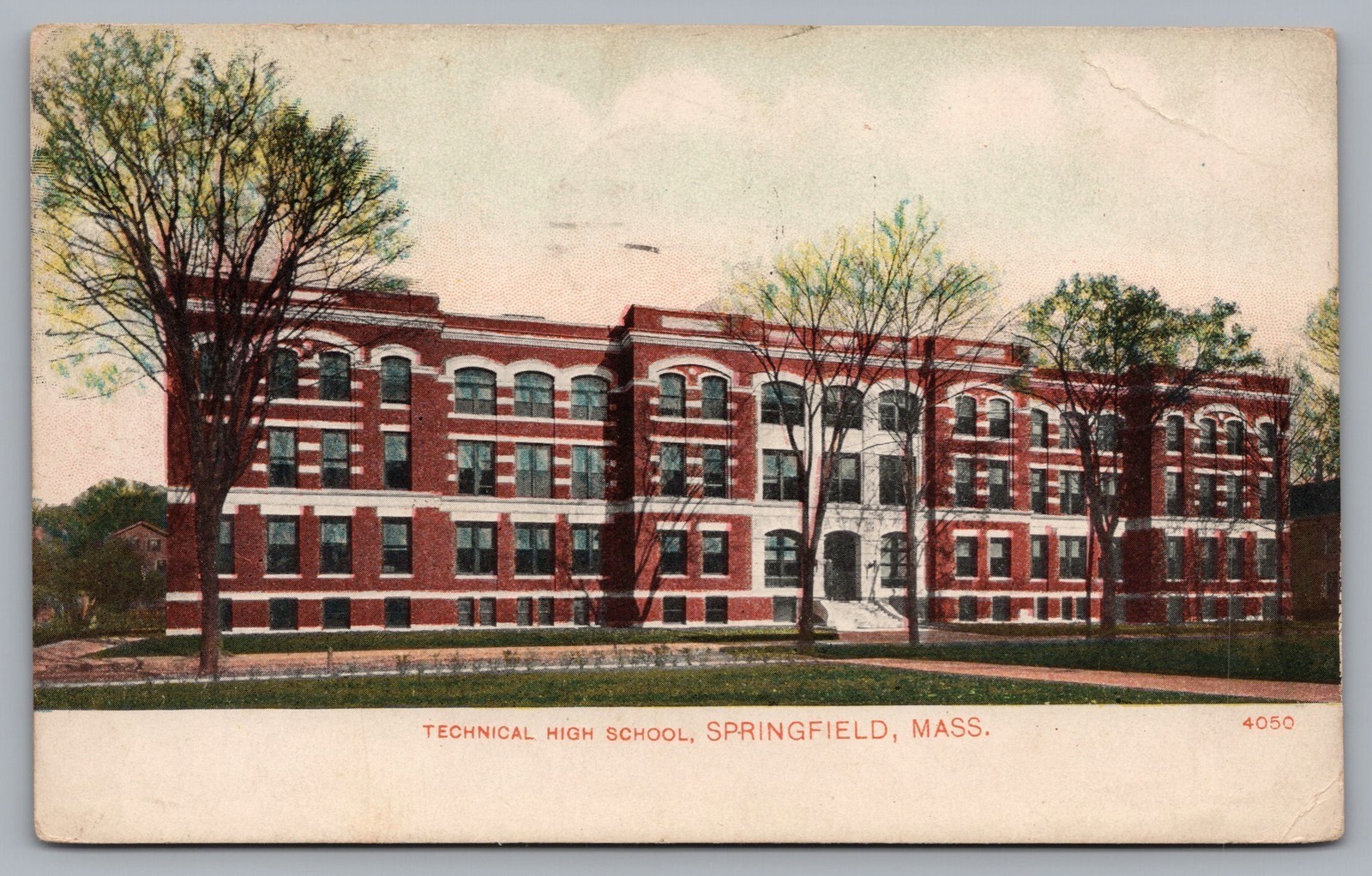 Technical High School Springfield MA Posted Vintage Postcard TS-212