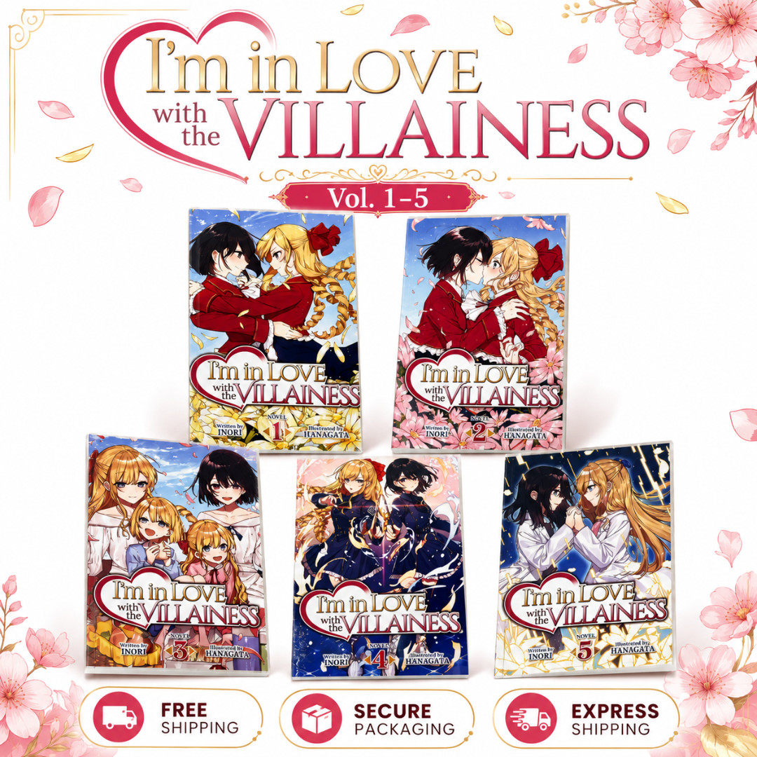 I\'m in Love with the Villainess Vol 1-5 + Commoner Vol 1-3 English Light Novel