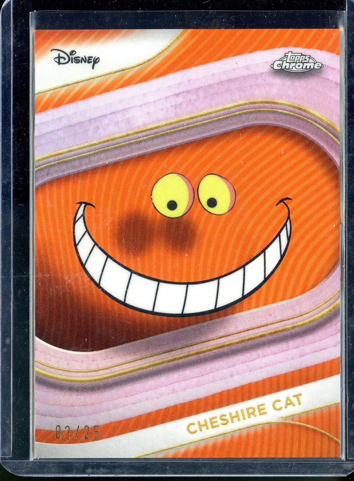 2025 Topps Chrome Disney #178b Cheshire Cat Orange #/25