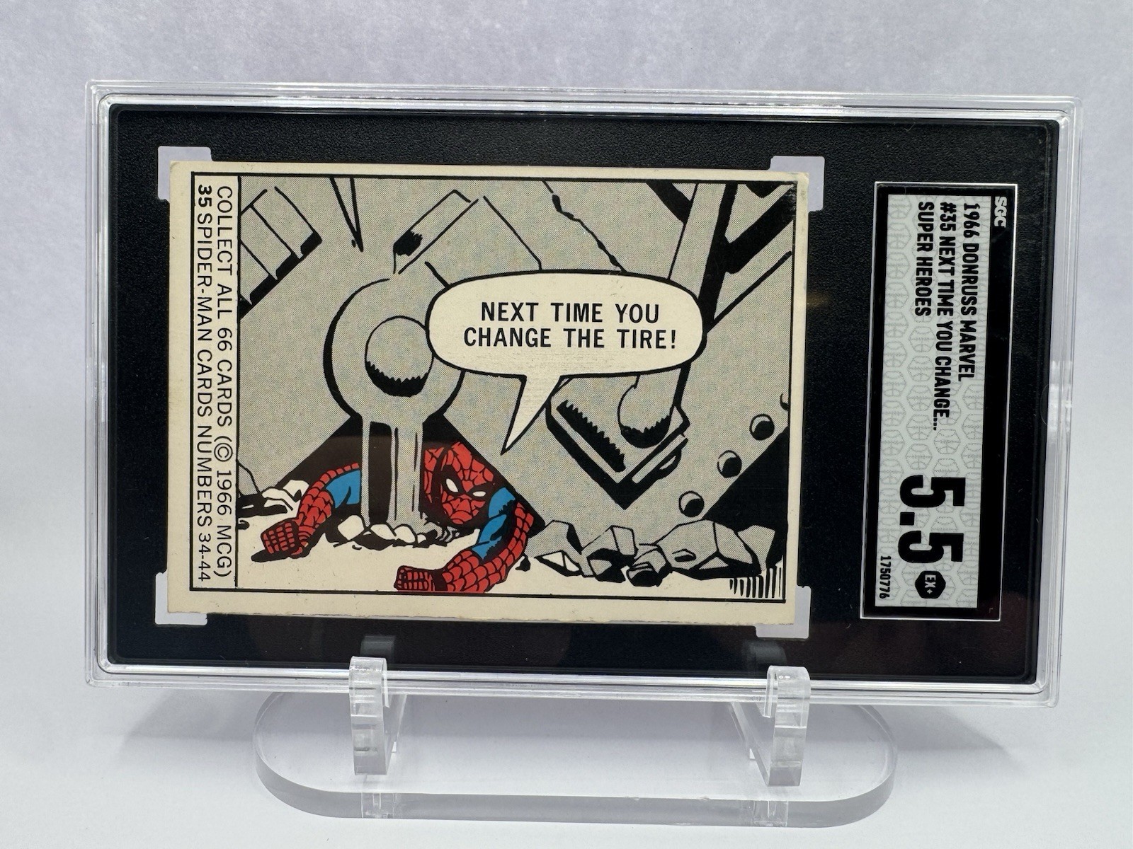 Spider-Man - 1966 Donruss Marvel Super Heroes #35 SGC 5.5 Spider-Man - 1966 Donruss Marvel Super Heroes #35 SGC 5.5