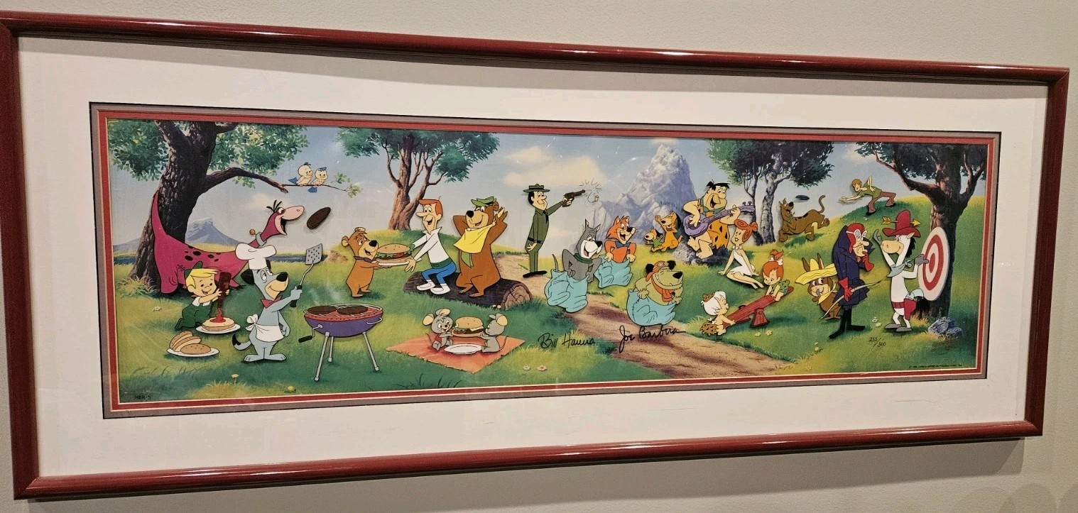 Hanna Barbera Signed Limited Edition Company Picnic Cel READ Hanna Barbera Signed Limited Edition Company Picnic Cel READ