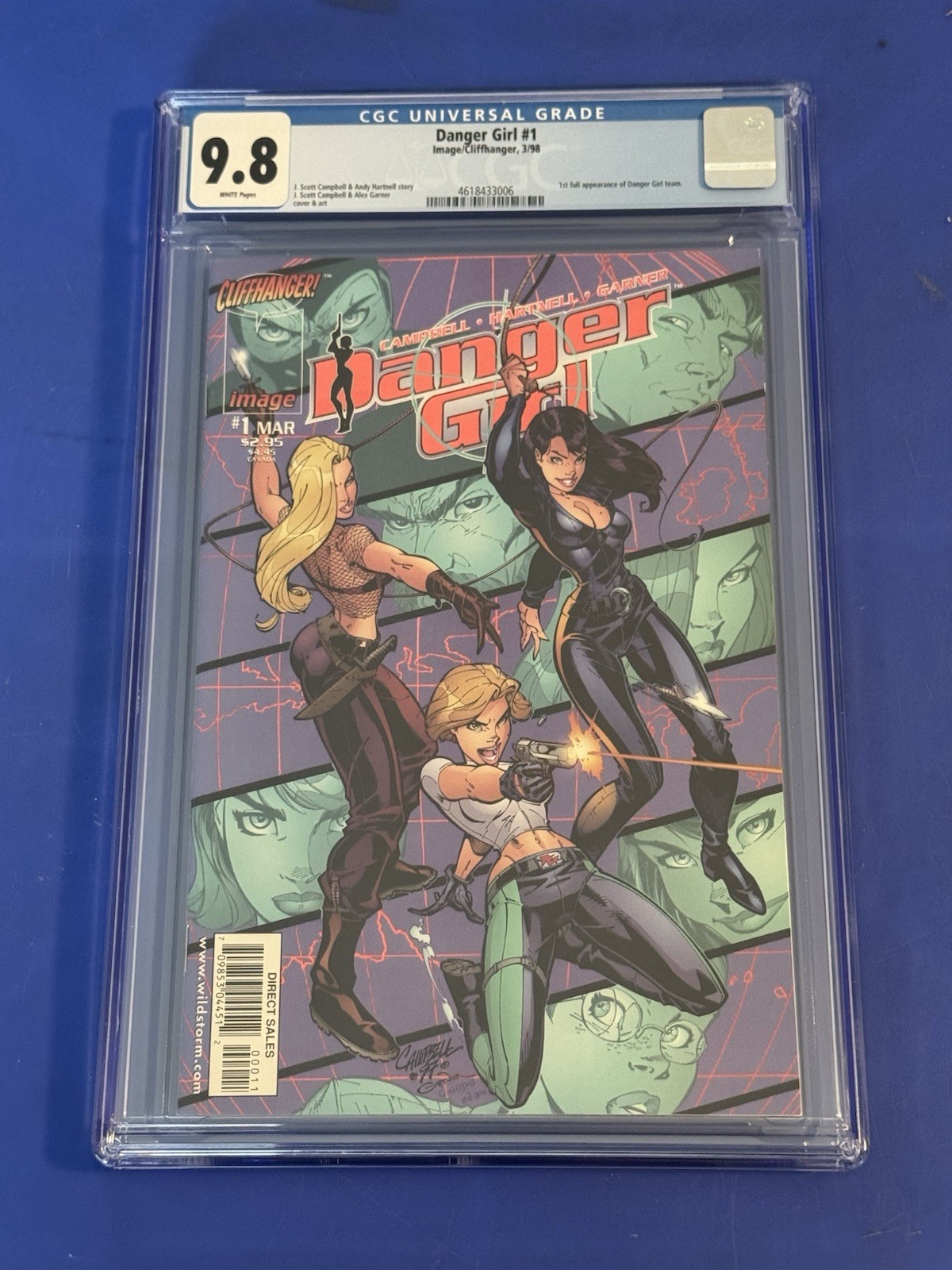 Danger Girl #1 CGC 9.8 1st Appearance Abbey Chase Danger Girl Cliffhanger 1998 Danger Girl #1 CGC 9.8 1st Appearance Abbey Chase Danger Girl Cliffhanger 1998