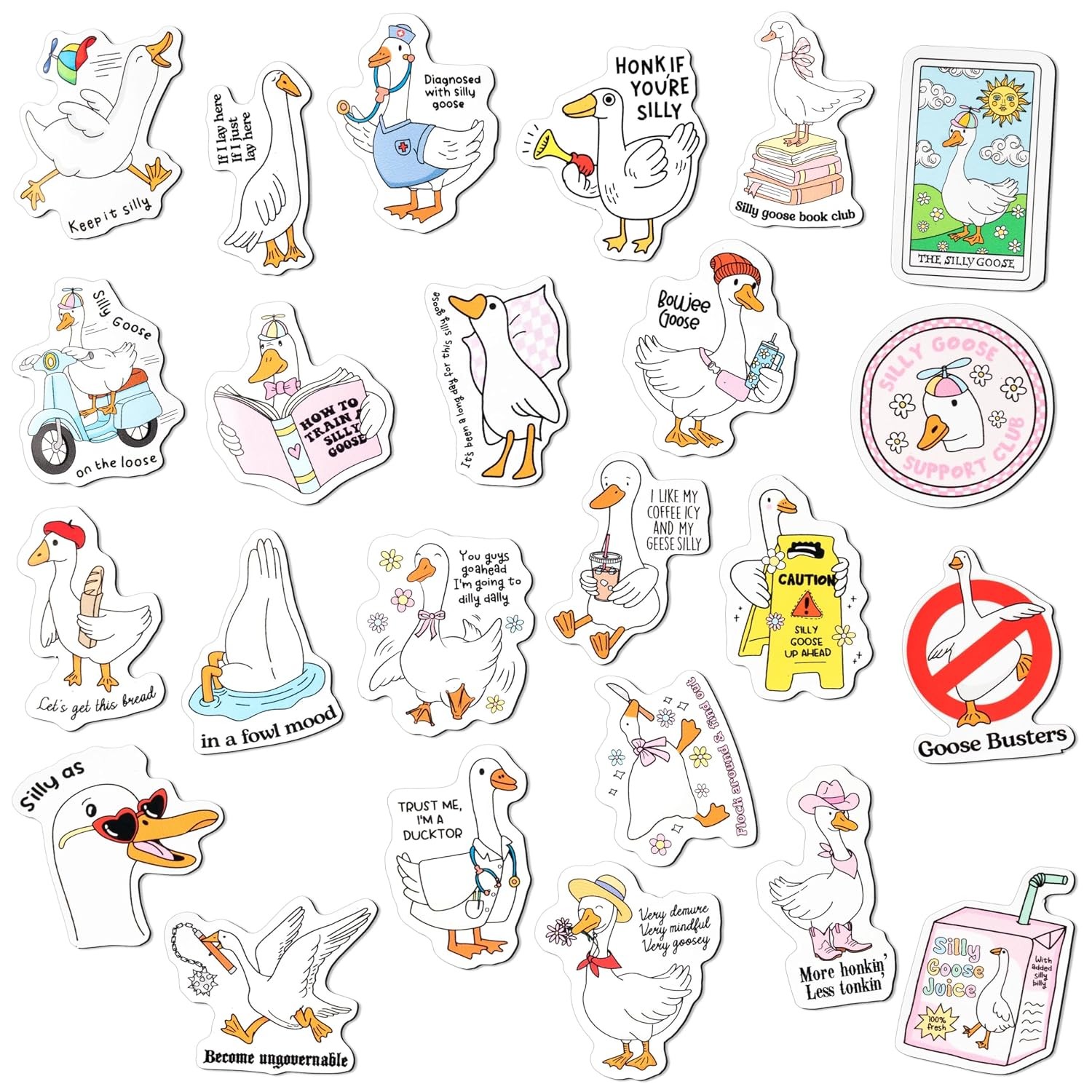 24pc Funny Cute Goose Fridge Kitchen Home Decor Magnets Set of 24 Funny Cute