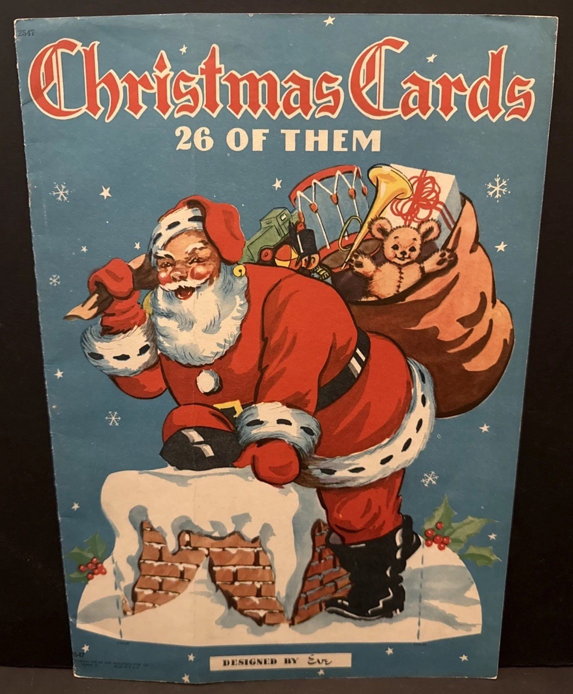 ✨VTG ORIG.RARE*1946 Christmas🎄 CardsMakeYourOwnActivity(26 OfThem)#2547{UNCUT}✨