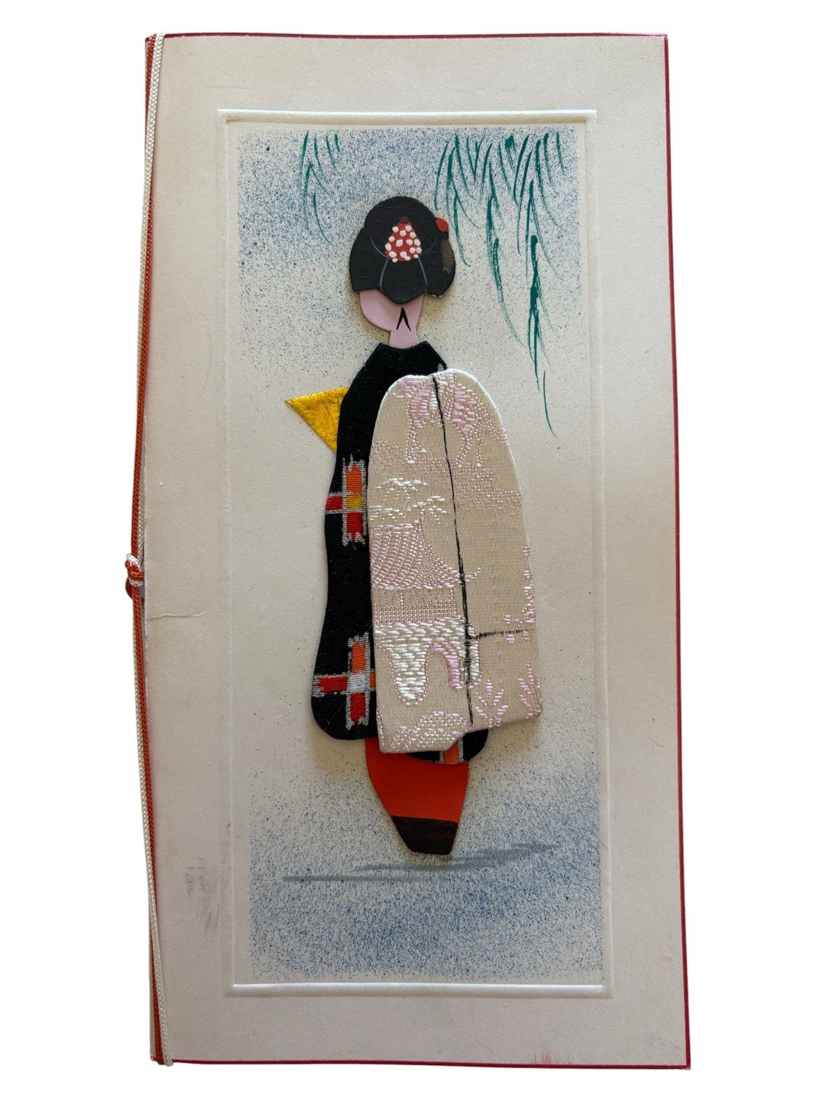 Japanese oshi-e Geisha Art Print Christmas Holiday New Year Greeting Card NEW
