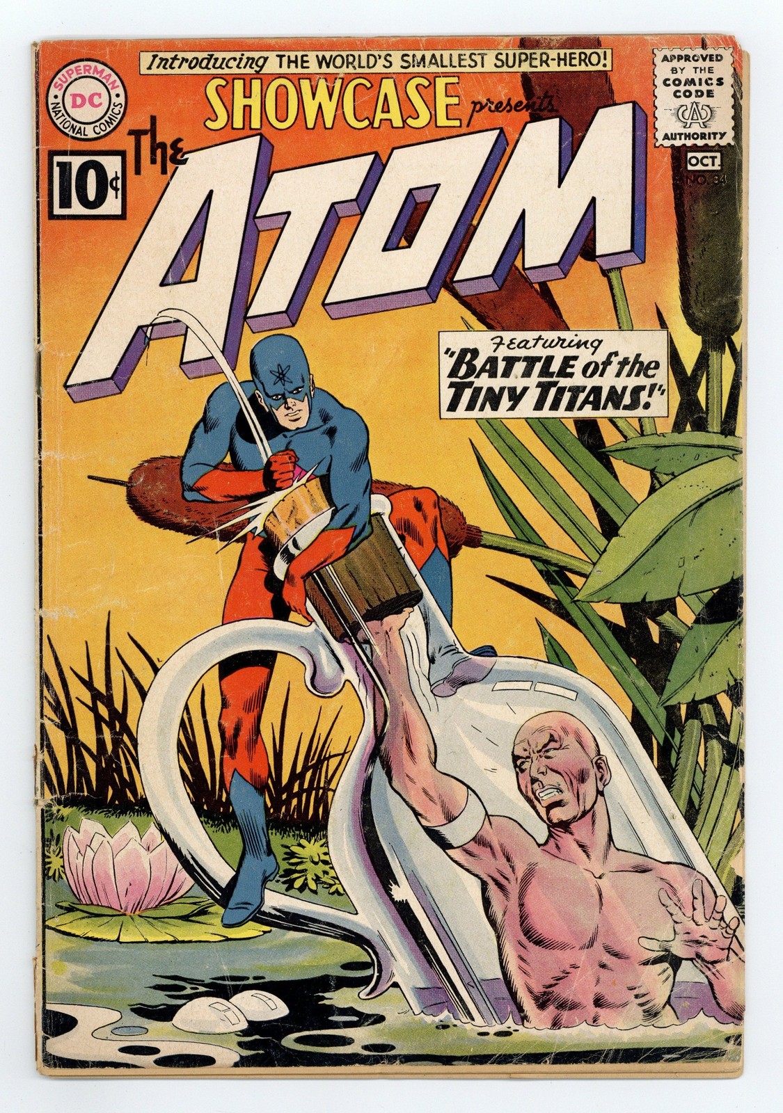 Showcase #34 GD- 1.8 1961 1st app. Silver Age Atom