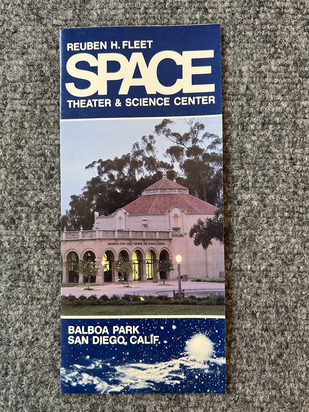 Rueben H. Fleet Space Theater VTG 80s Tourist Travel Brochure Balboa Park SD CA 