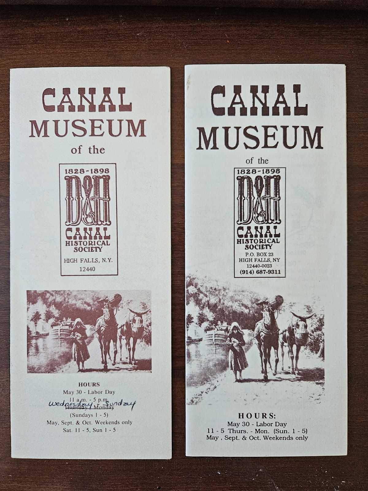 Vintage D&H Delaware & Hudson Canal Museum Brochure with Map - Undated