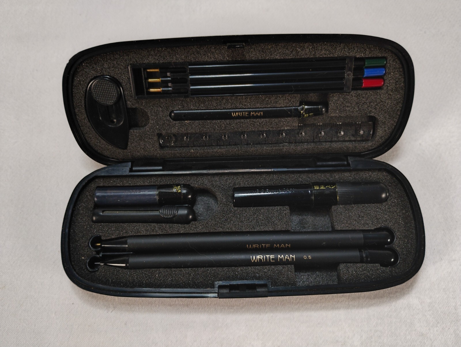 Vintage MIDORI Write Man Writing Set Case Made in Japan Hoesch Design NOS