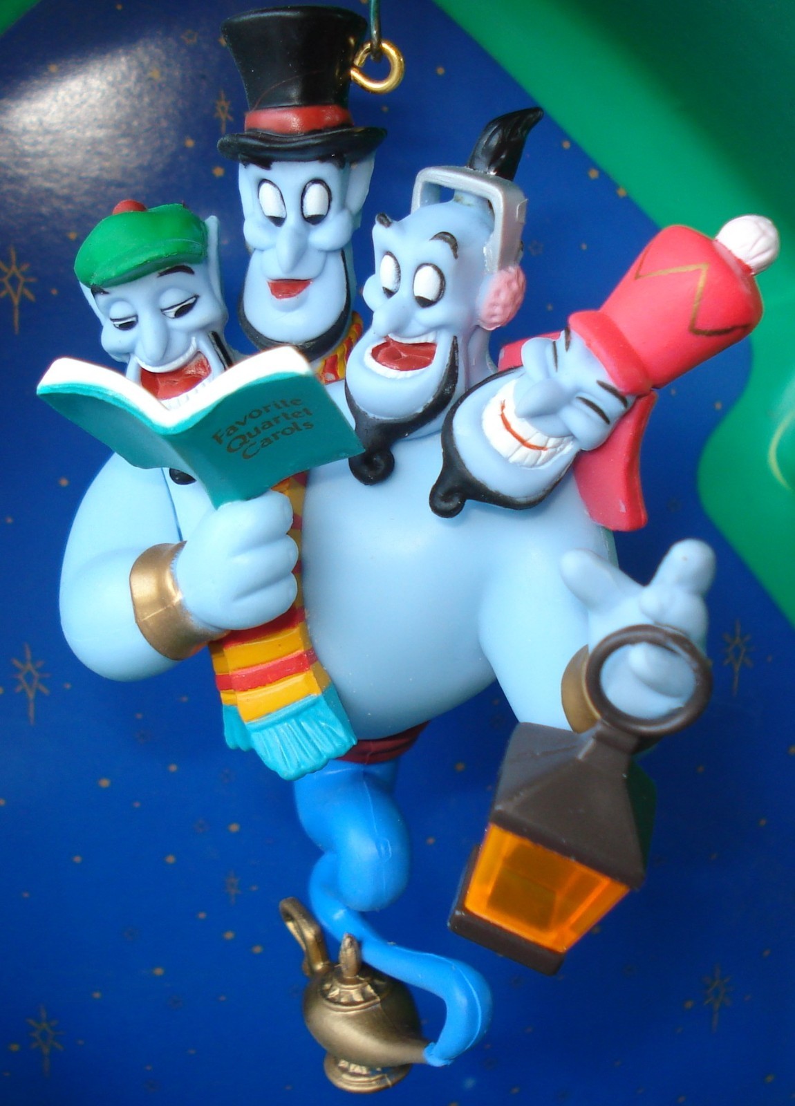 1990s ENESCO ORNAMENT ALADDIN GENIE GOOD TIDINGS, TIDINGS, TIDINGS, TIDINGS