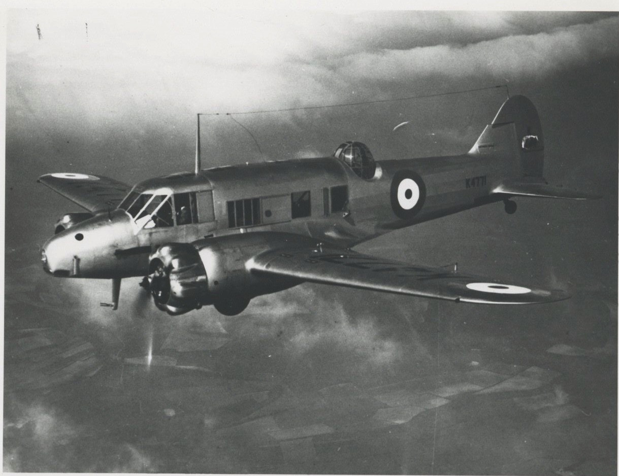 Vintage Anson Airplane 16x20 Silver Print Circa 1965 
