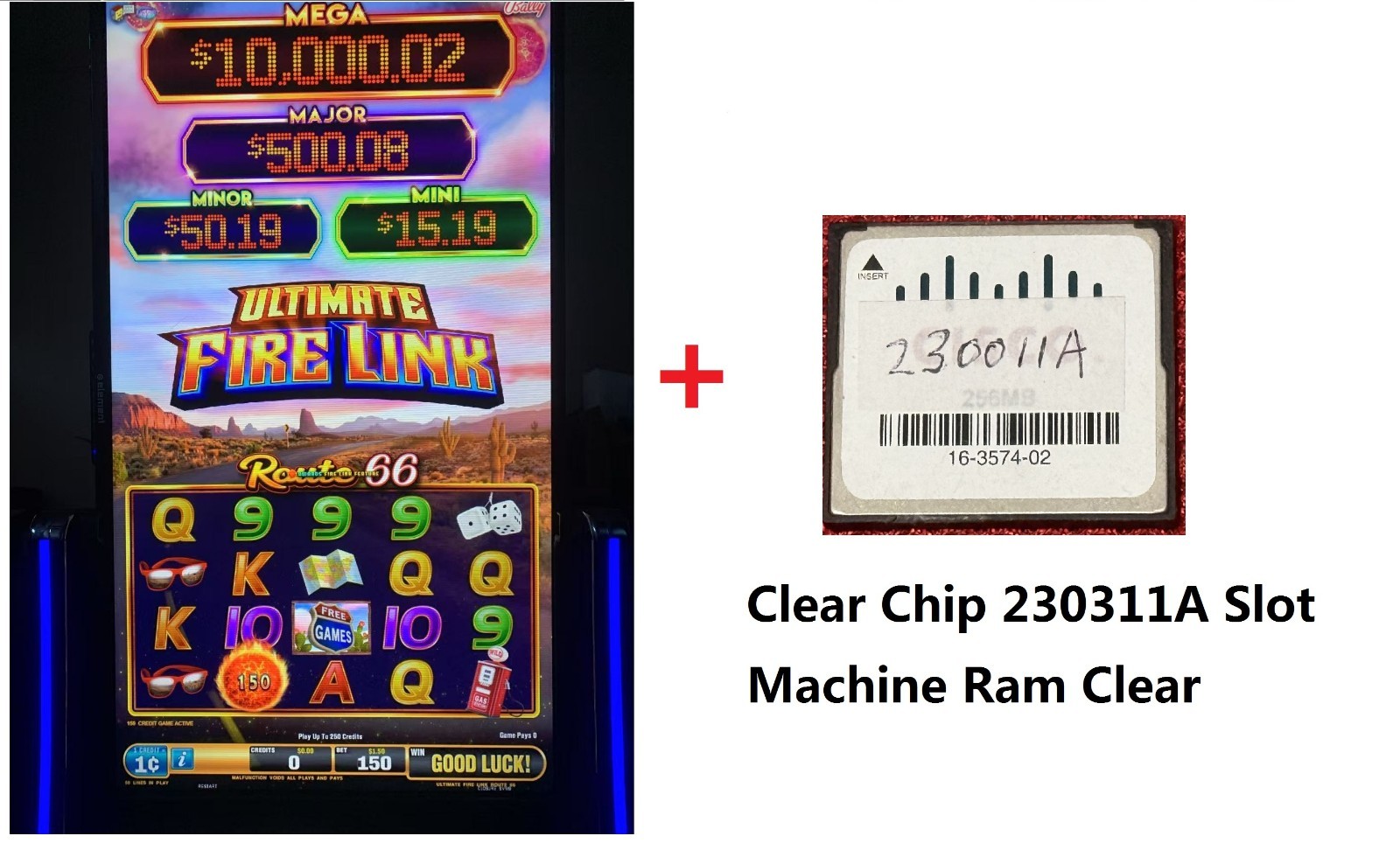 BALLY ALPHA 2 PRO V32 (Hard DRIVE ONLY) FIRE LINK Route 66 / 230311A Clear Chip