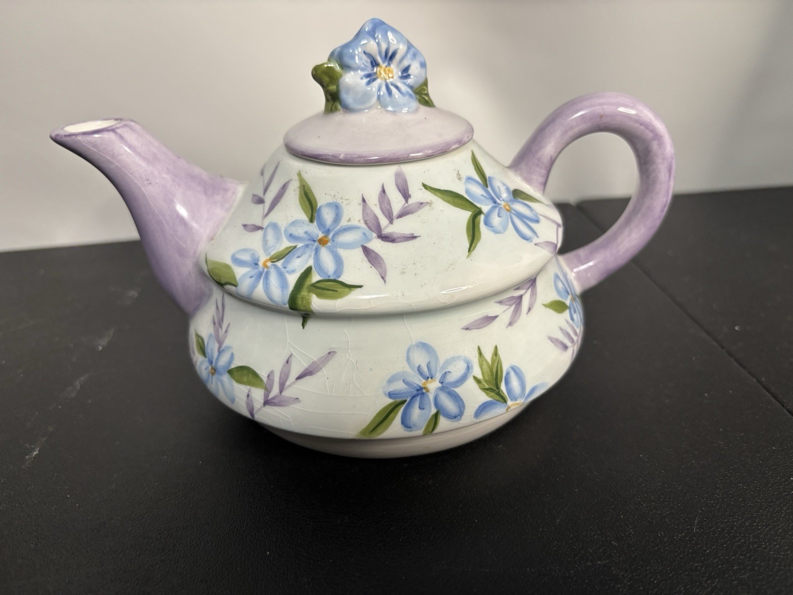Capriware Hand Painted Flowered Teapot