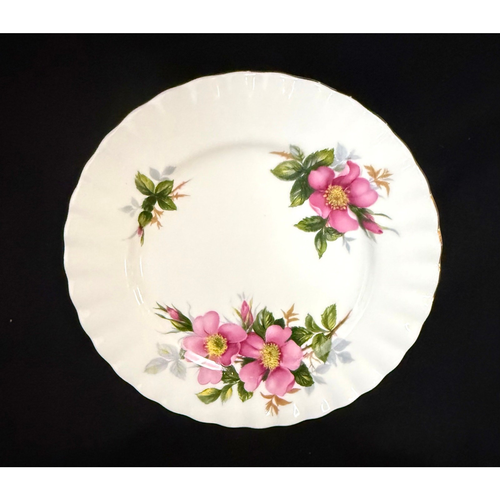Royal Albert Prairie Rose Bread Butter Plate Provincial Flowers Bone China 6