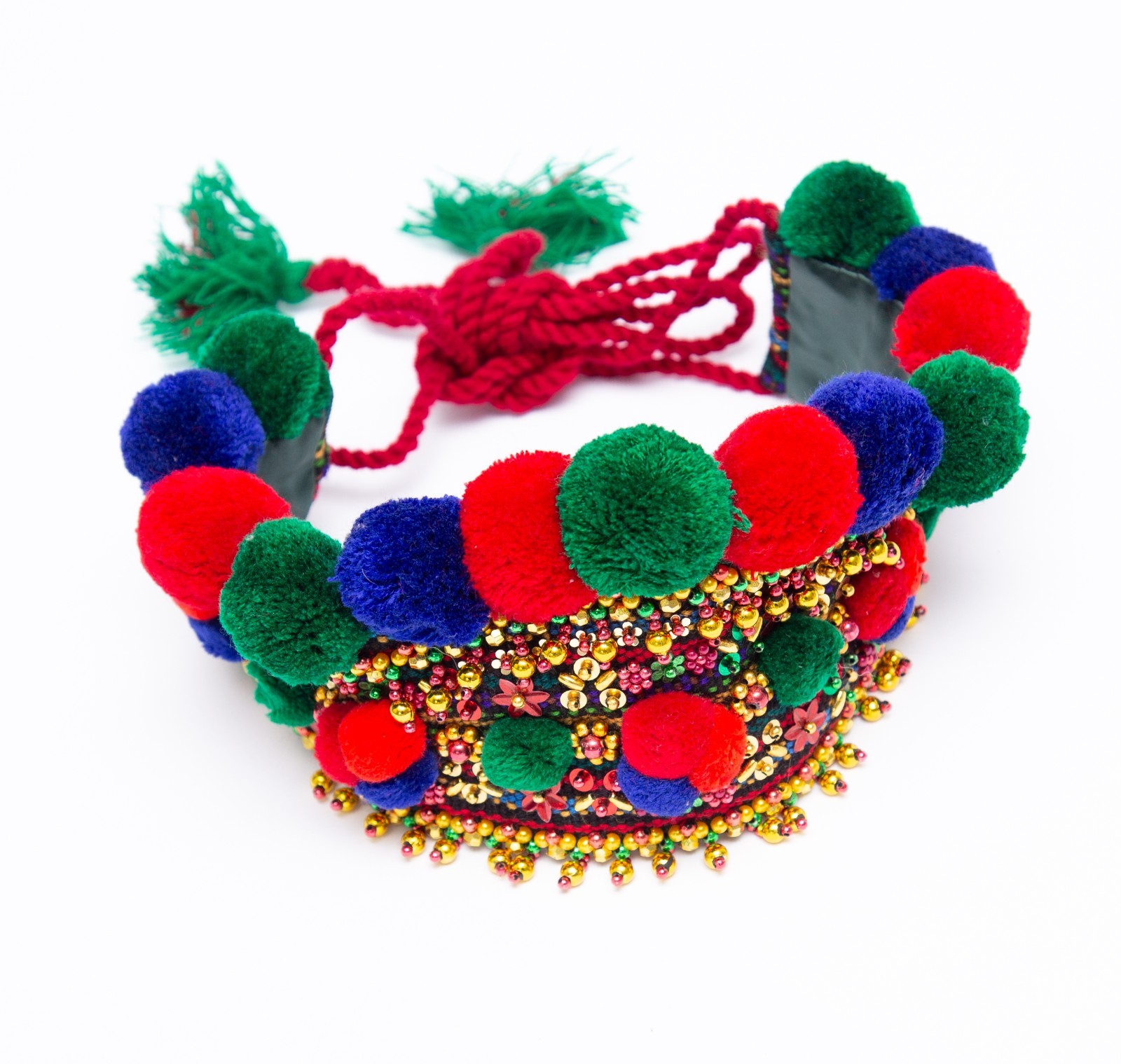 Ukraine diadem wreath Kokoshnic Hand beaded red Green Blue Kokoshnik hair hoop