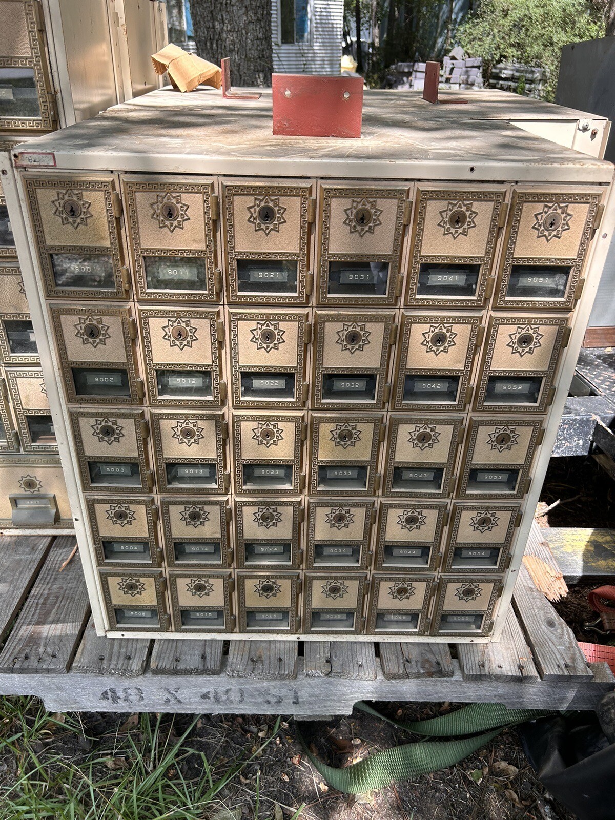 Post Office Box Door Case Cabinet Lot of 30 Doors, Can Ship. Circa 1975