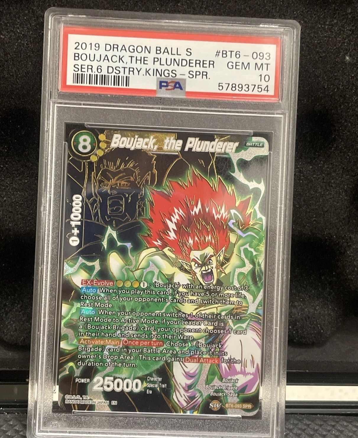 Boujack The Plunderer Bt6-093 Spr Psa 10 Dragon Ball Super Card Game Masters Dbs