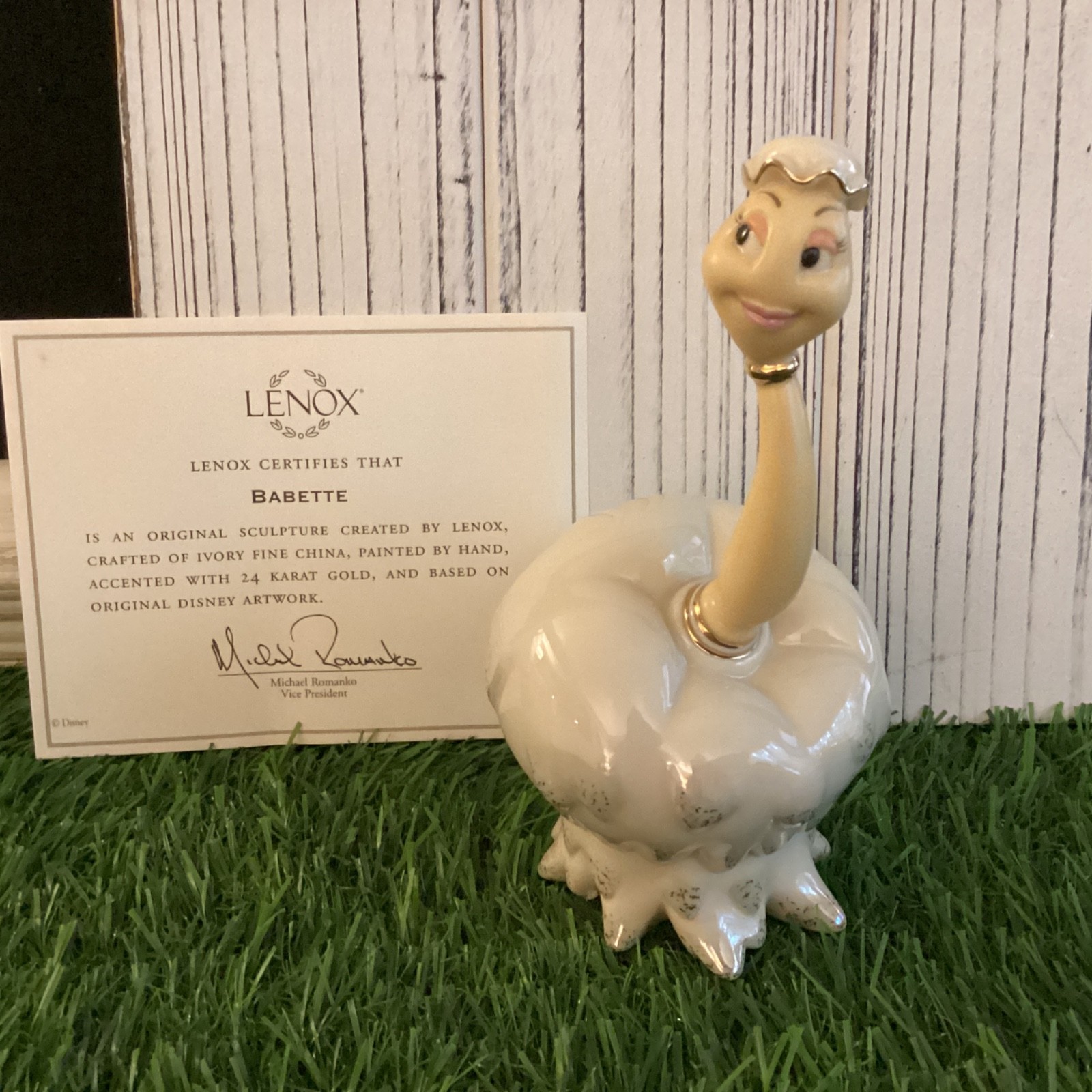 Lenox China BABETTE Feather Duster Beauty & The Beast Figurine Disney Showcase